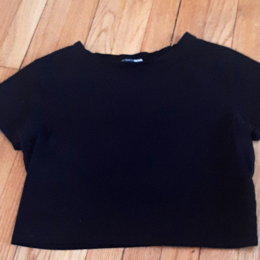 Black crop top from fashion Nova